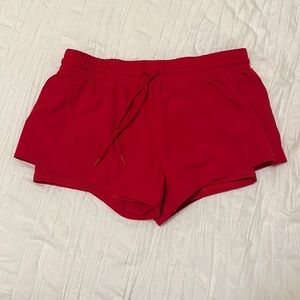 Red Zyia Activewear Shorts